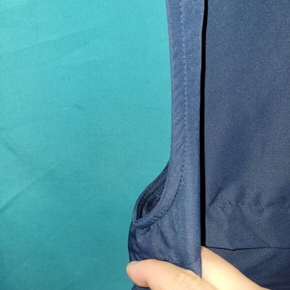 Scottevest Mens Medium Navy Blue Travel Vest With Multiple Pockets & Zipper Clos - Picture 15 of 15